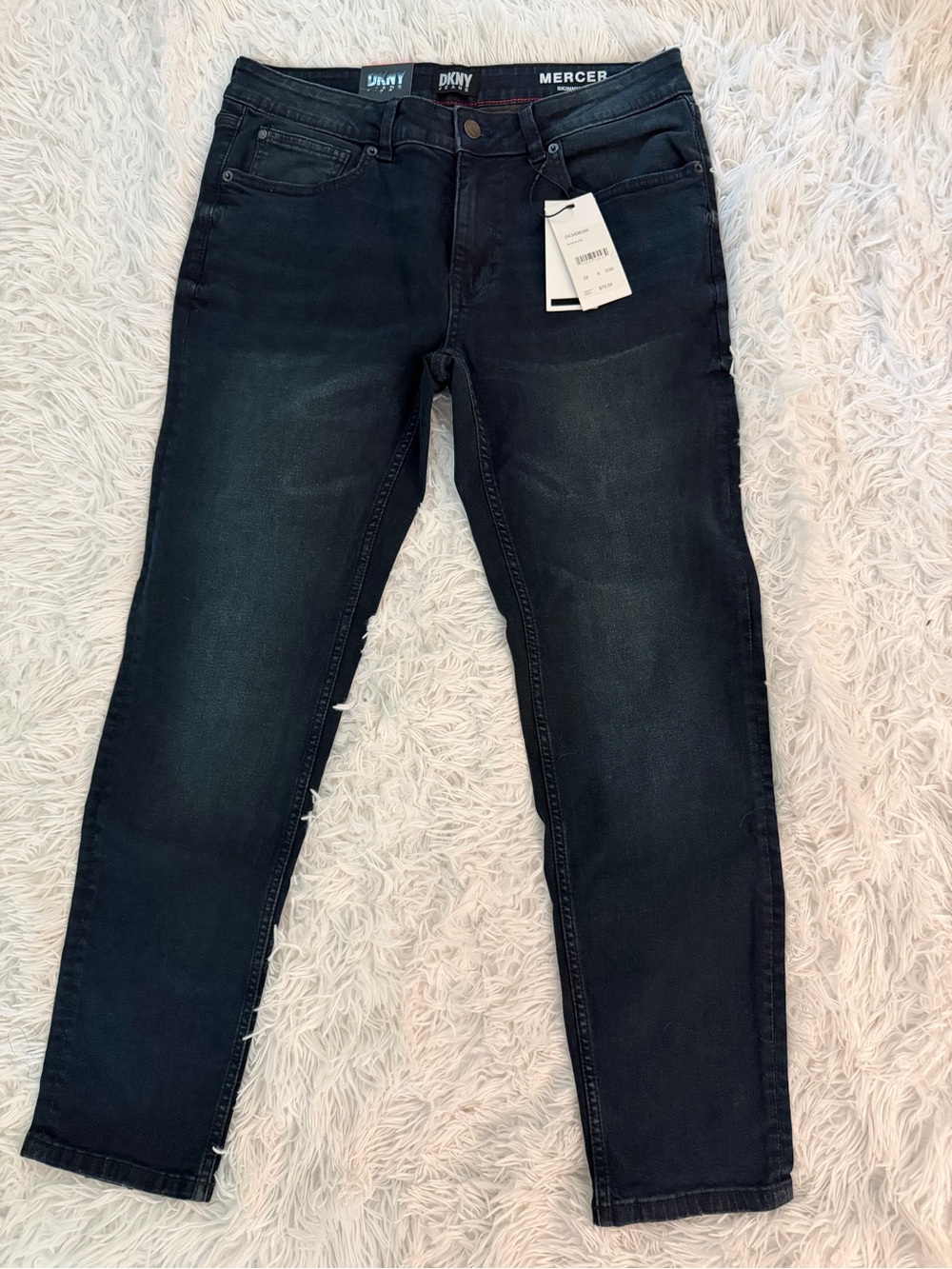 DKNY Mercer Skinny Fit Jeans Men’s W32 L30 NWT Black Stretch Denim